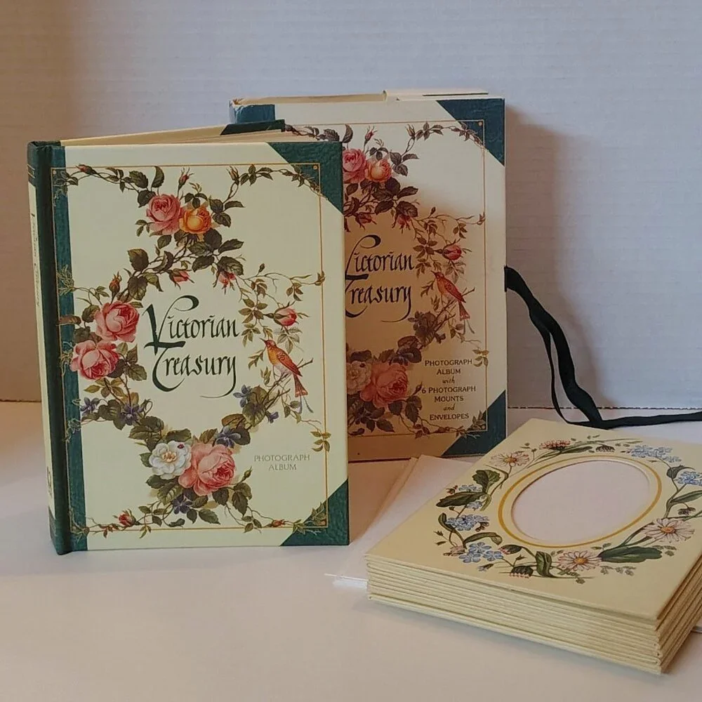VINTAGE Victorian Treasury Photograph Album & Photo Mounts & Envelopes